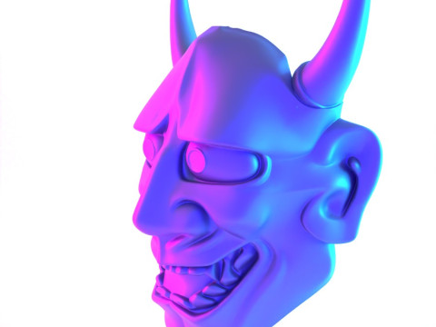 3D Printing Japanese Hannya Painful Laugh Nipponese toy 3D 모델