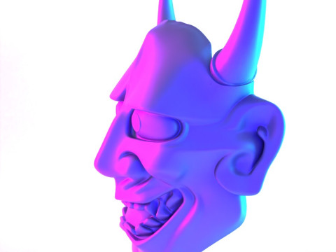 3D Printing Japanese Hannya Painful Laugh Nipponese toy 3D 모델