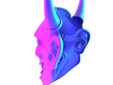 3D Printing Japanese Hannya Painful Laugh Nipponese toy 3D Model