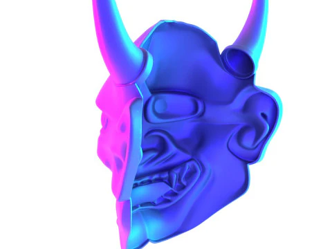 3D Printing Japanese Hannya Painful Laugh Nipponese toy 3D Model