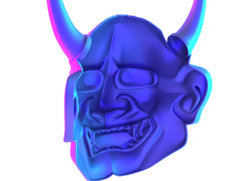 3D Printing Japanese Hannya Painful Laugh Nipponese toy 3D Model