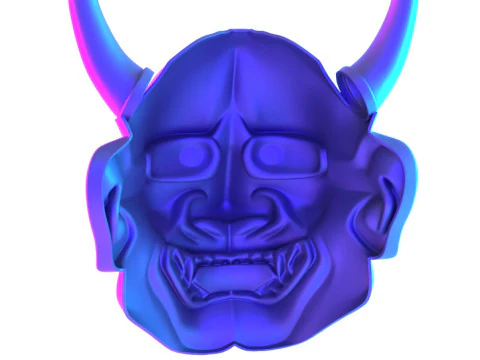 3D Printing Japanese Hannya Painful Laugh Nipponese toy 3D Model
