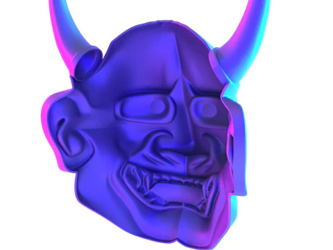 3D Printing Japanese Hannya Painful Laugh Nipponese toy 3D Model