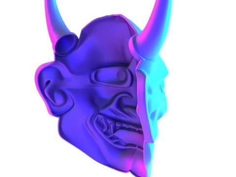 3D Printing Japanese Hannya Painful Laugh Nipponese toy 3D Model