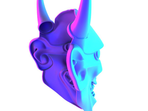 3D Printing Japanese Hannya Painful Laugh Nipponese toy 3D 모델