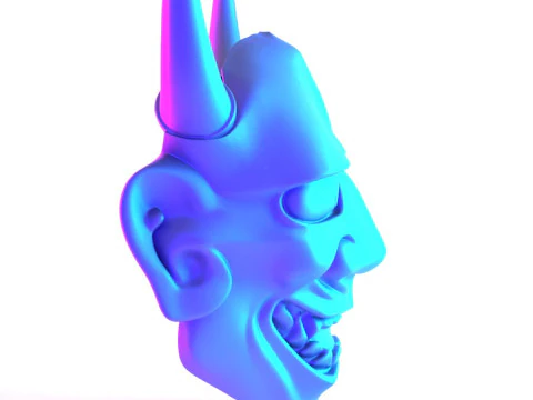3D Printing Japanese Hannya Painful Laugh Nipponese toy 3D Model