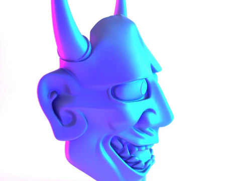 3D Printing Japanese Hannya Painful Laugh Nipponese toy 3D Model