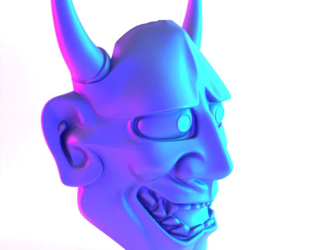 3D Printing Japanese Hannya Painful Laugh Nipponese toy 3D Model