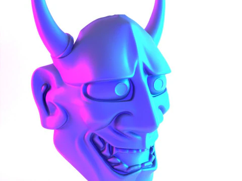 3D Printing Japanese Hannya Painful Laugh Nipponese toy 3D Model