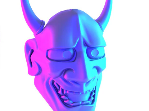 3D Printing Japanese Hannya Painful Laugh Nipponese toy 3D Model