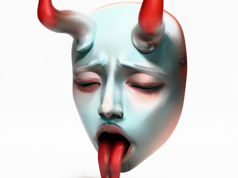 3D Printing Japanese Sucubo Caress Ahegao Tongue Nipponese toy Model 3D