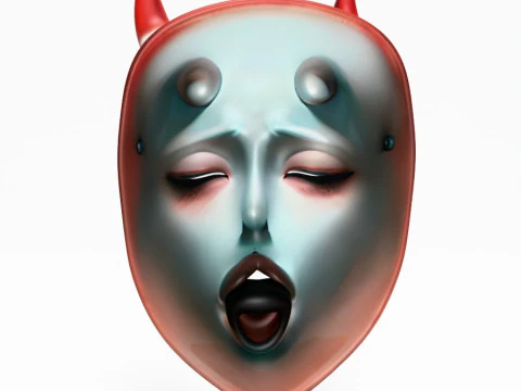 Stampa 3D Sucubo giapponese Caress Ahegao Tongue Giocattolo giapponese Modello 3D