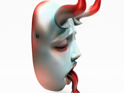 3D Printing Japanese Sucubo Caress Ahegao Tongue Nipponese toy Model 3D