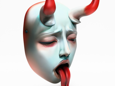3D Printing Japanese Sucubo Caress Ahegao Tongue Nipponese toy Model 3D