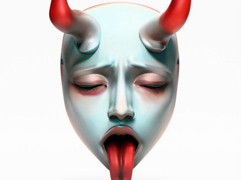 3D Printing Japanese Sucubo Caress Ahegao Tongue Nipponese toy Model 3D