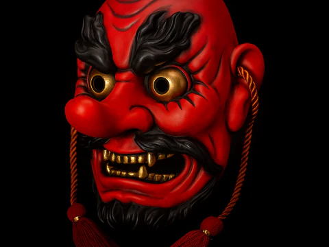 3D Printing Japanese Red God Tengu Nipponese toy 3D Model