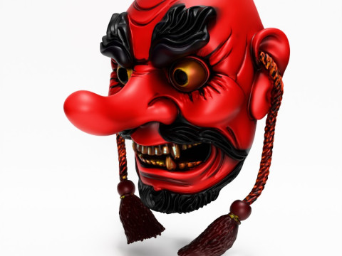 3D Printing Japanese Red God Tengu Nipponese toy 3D Model