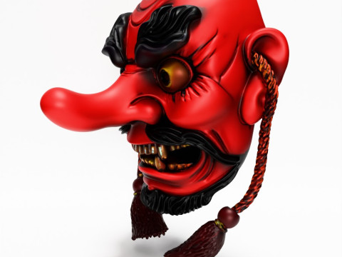 3D Printing Japanese Red God Tengu Nipponese toy 3D Model