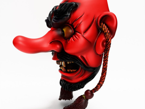 3D Printing Japanese Red God Tengu Nipponese toy 3D Model