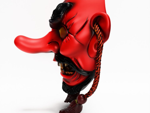 3D Printing Japanese Red God Tengu Nipponese toy 3D Model