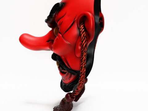 3D Printing Japanese Red God Tengu Nipponese toy 3D Model