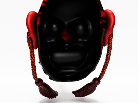 3D Printing Japanese Red God Tengu Nipponese toy 3D Model