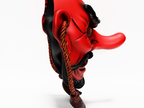 3D Printing Japanese Red God Tengu Nipponese toy 3D Model
