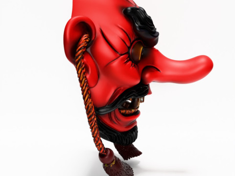 3D Printing Japanese Red God Tengu Nipponese toy 3D Model