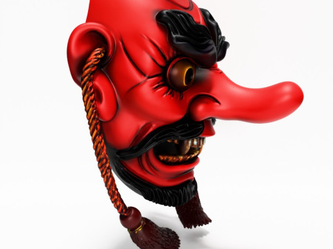 3D Printing Japanese Red God Tengu Nipponese toy 3D Model