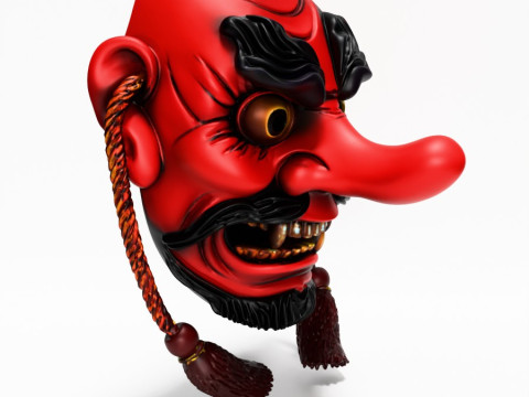 3D Printing Japanese Red God Tengu Nipponese toy 3D Model