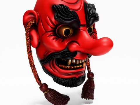 3D Printing Japanese Red God Tengu Nipponese toy 3D Model