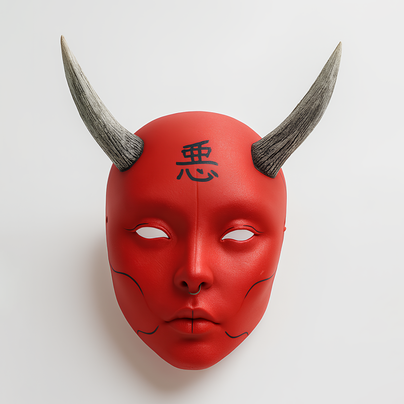 3D Printing Japanese Red Silence Oni aku Nipponese toy 3D 模型 .c4d .max .obj .3ds .fbx .stl .blend 