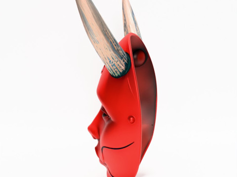 3D Printing Japanese Red Silence Oni aku Nipponese toy 3D 模型
