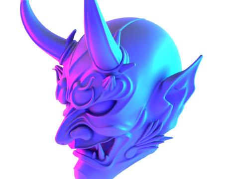 3D Printing Japanese Imperial Golden Mask Nipponese toy 3Dモデル