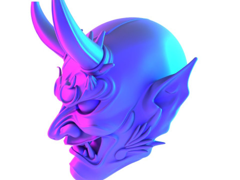 3D Printing Japanese Imperial Golden Mask Nipponese toy 3Dモデル