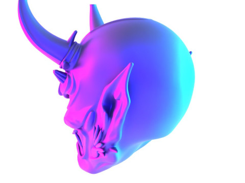 3D Printing Japanese Imperial Golden Mask Nipponese toy 3Dモデル
