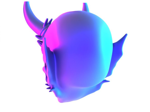 3D Printing Japanese Imperial Golden Mask Nipponese toy 3Dモデル