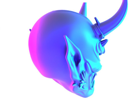 3D Printing Japanese Imperial Golden Mask Nipponese toy 3Dモデル