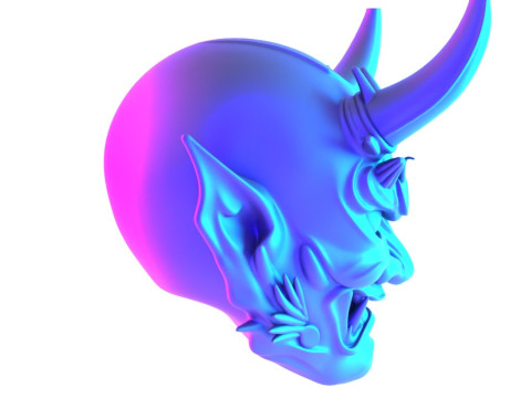 3D Printing Japanese Imperial Golden Mask Nipponese toy 3Dモデル