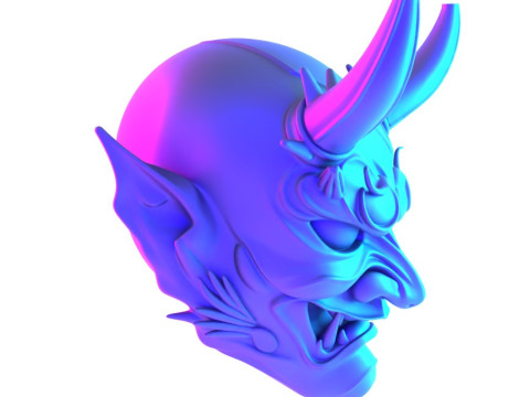 3D Printing Japanese Imperial Golden Mask Nipponese toy 3Dモデル