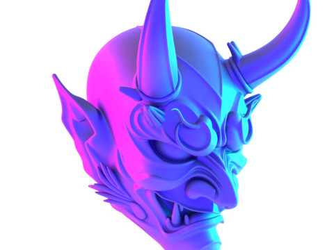 3D Printing Japanese Imperial Golden Mask Nipponese toy 3Dモデル