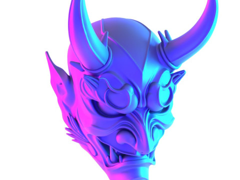 3D Printing Japanese Imperial Golden Mask Nipponese toy 3Dモデル