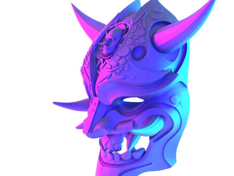 3D Printing Japanese Golden Oni Nipponese toy 3D Model