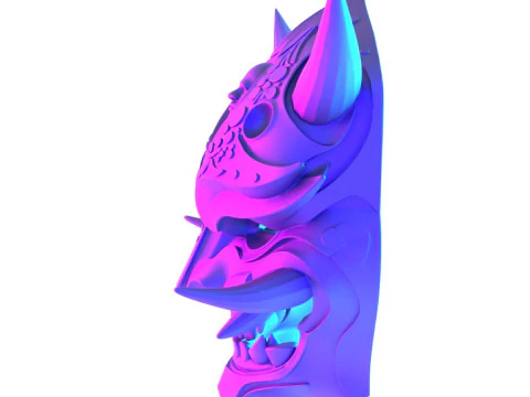 3D Printing Japanese Golden Oni Nipponese toy 3D Model