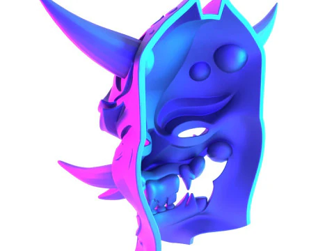 3D Printing Japanese Golden Oni Nipponese toy 3D Model