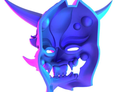 3D Printing Japanese Golden Oni Nipponese toy 3D Model