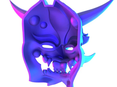 3D Printing Japanese Golden Oni Nipponese toy 3D Model