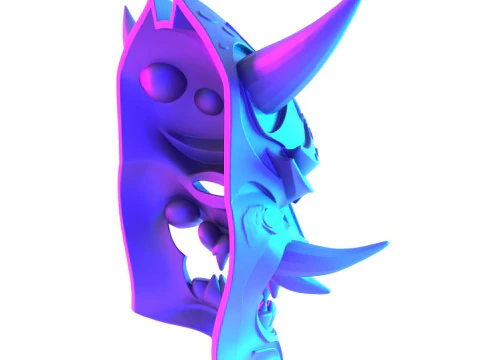 3D Printing Japanese Golden Oni Nipponese toy 3D Model