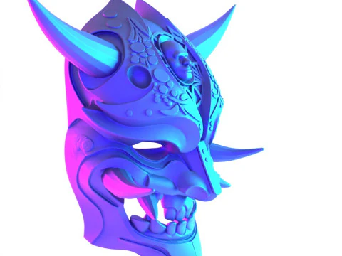 3D Printing Japanese Golden Oni Nipponese toy 3D Model