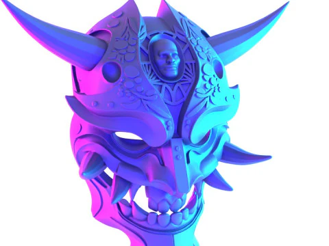 3D Printing Japanese Golden Oni Nipponese toy 3D Model